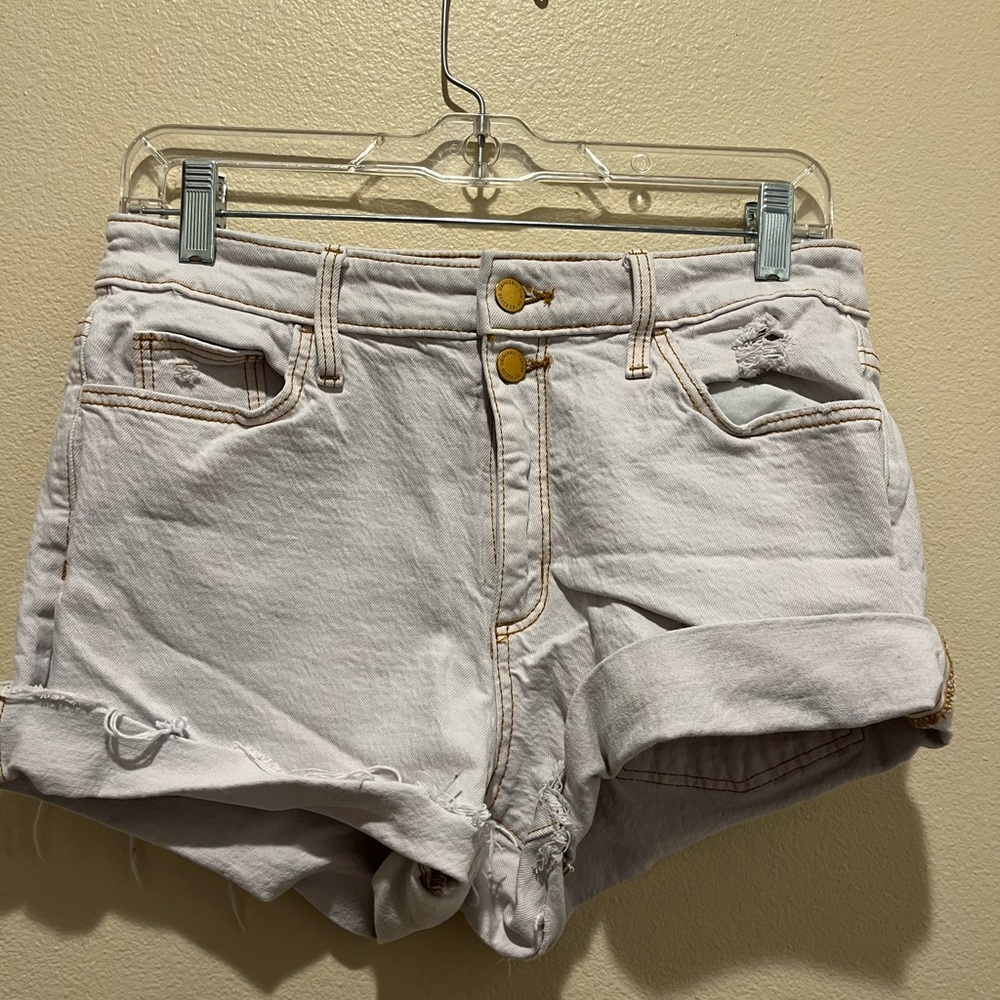 Universal Thread White High-Rise Cuffed Denim Sho… - image 1